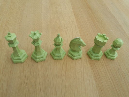 Chess set low poly (designed from scratch) | 3d print model