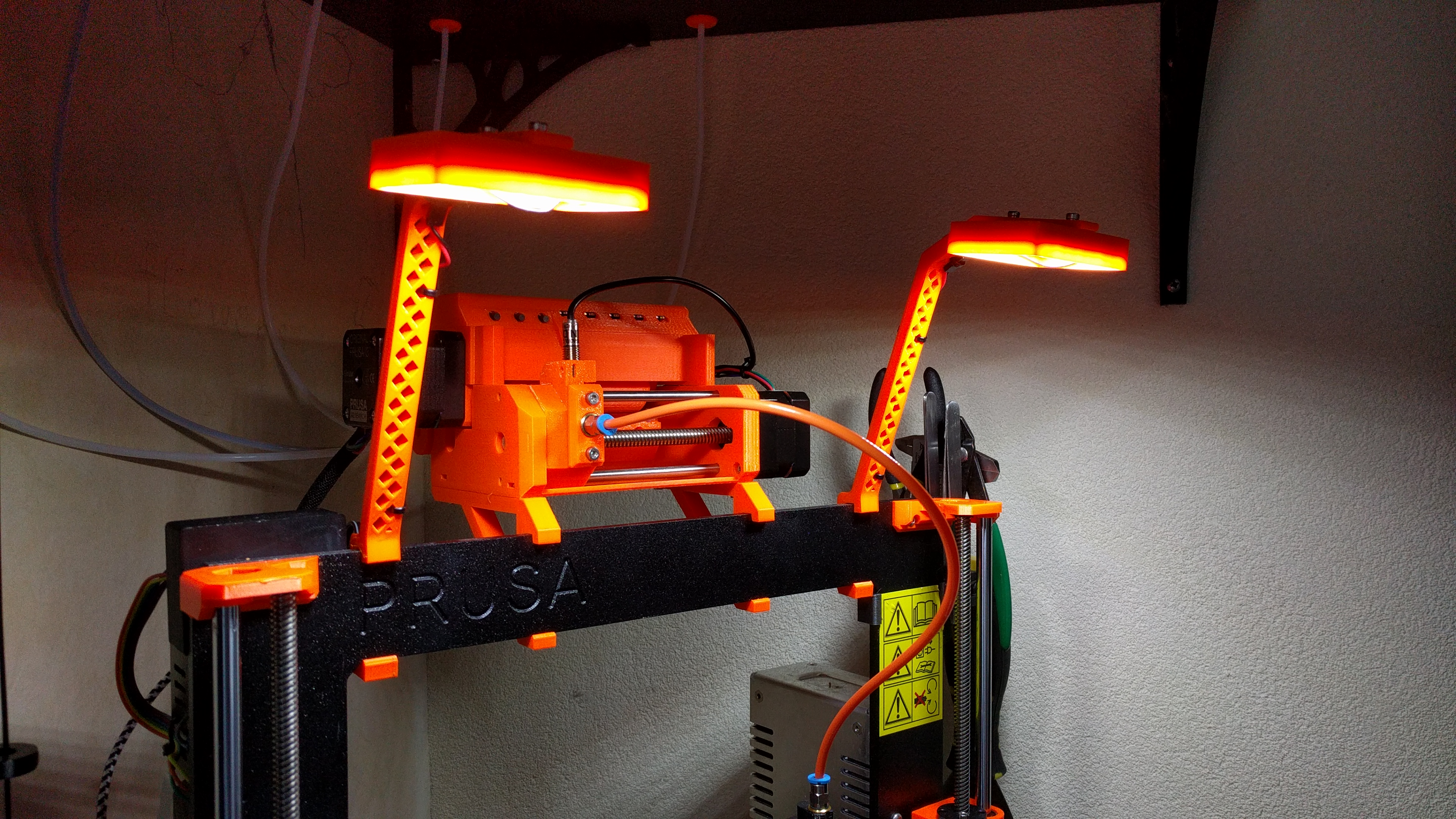 Prusa MK2(S)_MK2.5_MK3 LED frame holder MMU2 compatible