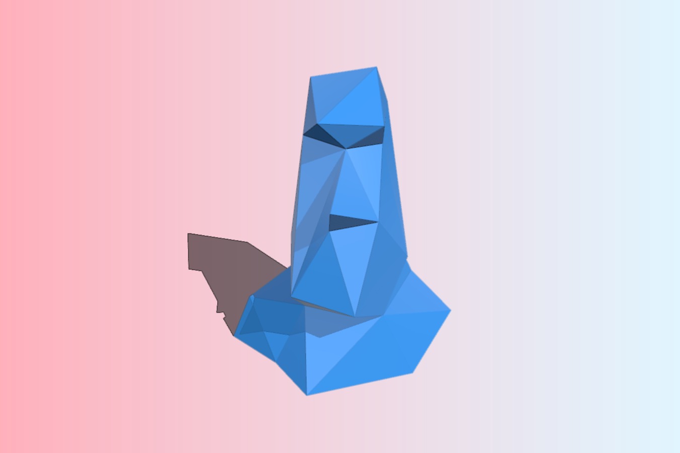 Lowest poly moai