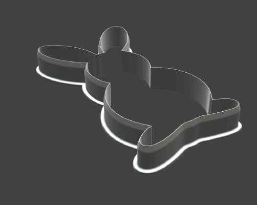 Easter Bunny Cookie Cutter - high resolution | 3d print model