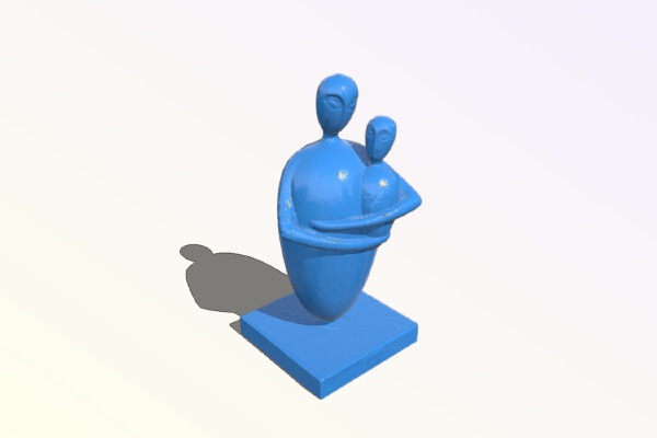 Woman and child at Lausanne, Switzerland | 3d print model
