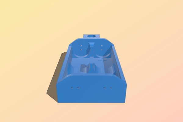 AA Dual battery holder with switch support - porte piles AA double avec inter | 3d print model