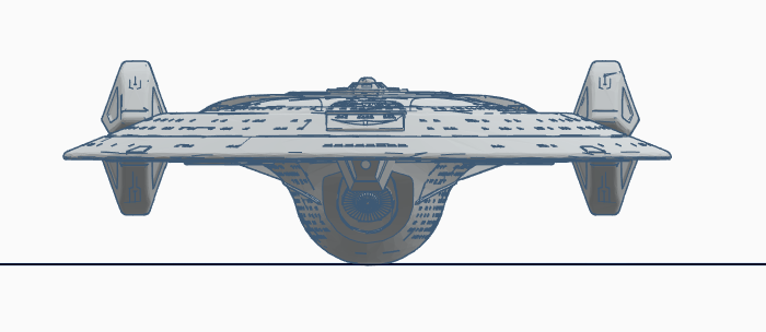 Star Trek - Enterprise E Refit 1, Sovereign Dreadnought | 3d print model