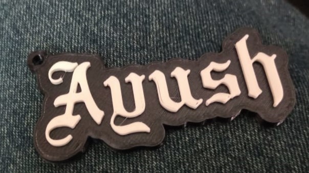 Ayush (Named Keychain) | 3d print model