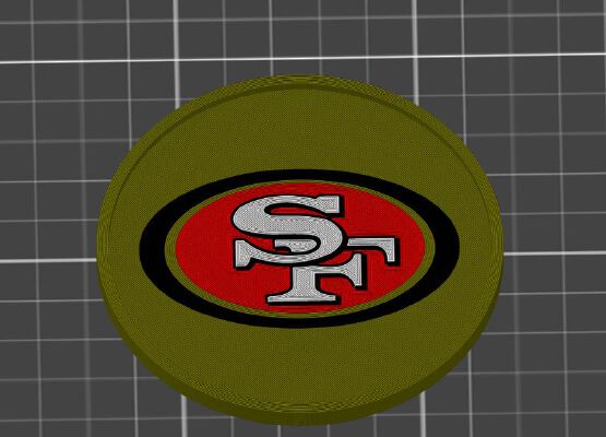 San Francisco 49ers Multi Material coaster | 3d print model