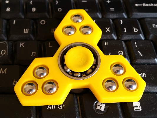 Fidget Spinner Mitsu remix with 10mm balls | 3d print model