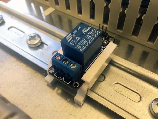 Universal Din Rail Relay Mount 1 2 4 8 channel | 3d print model