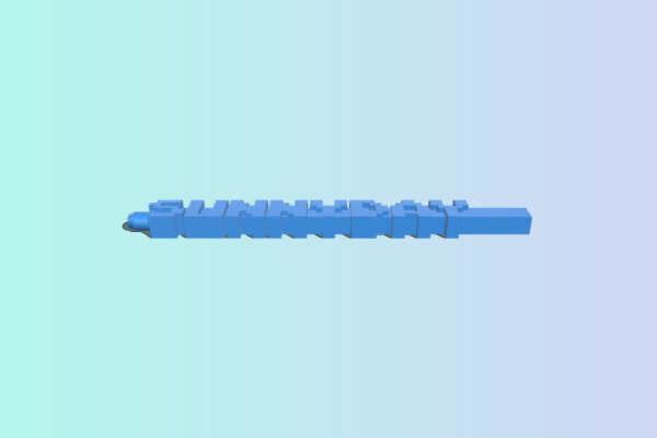 My Customized Retro Font Word Pen | 3d print model