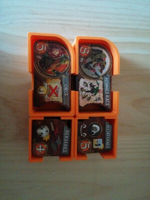 Smallworld pieces tray for Fantasy Race banners & Special Power badges | 3d print model