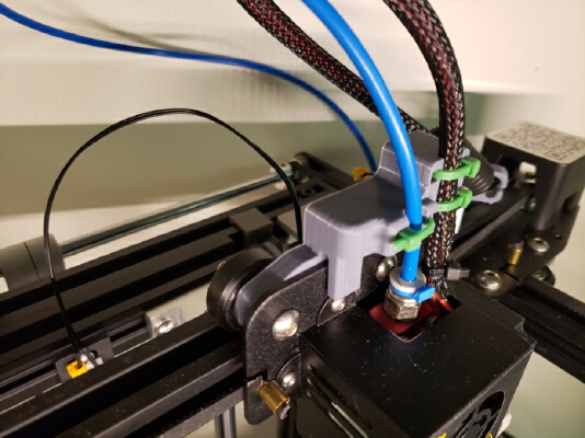 Print head cable relif with integral clip | 3d print model