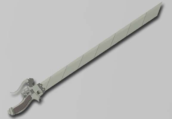 Attack on Titan Sword (With Removable Blade) | 3d print model