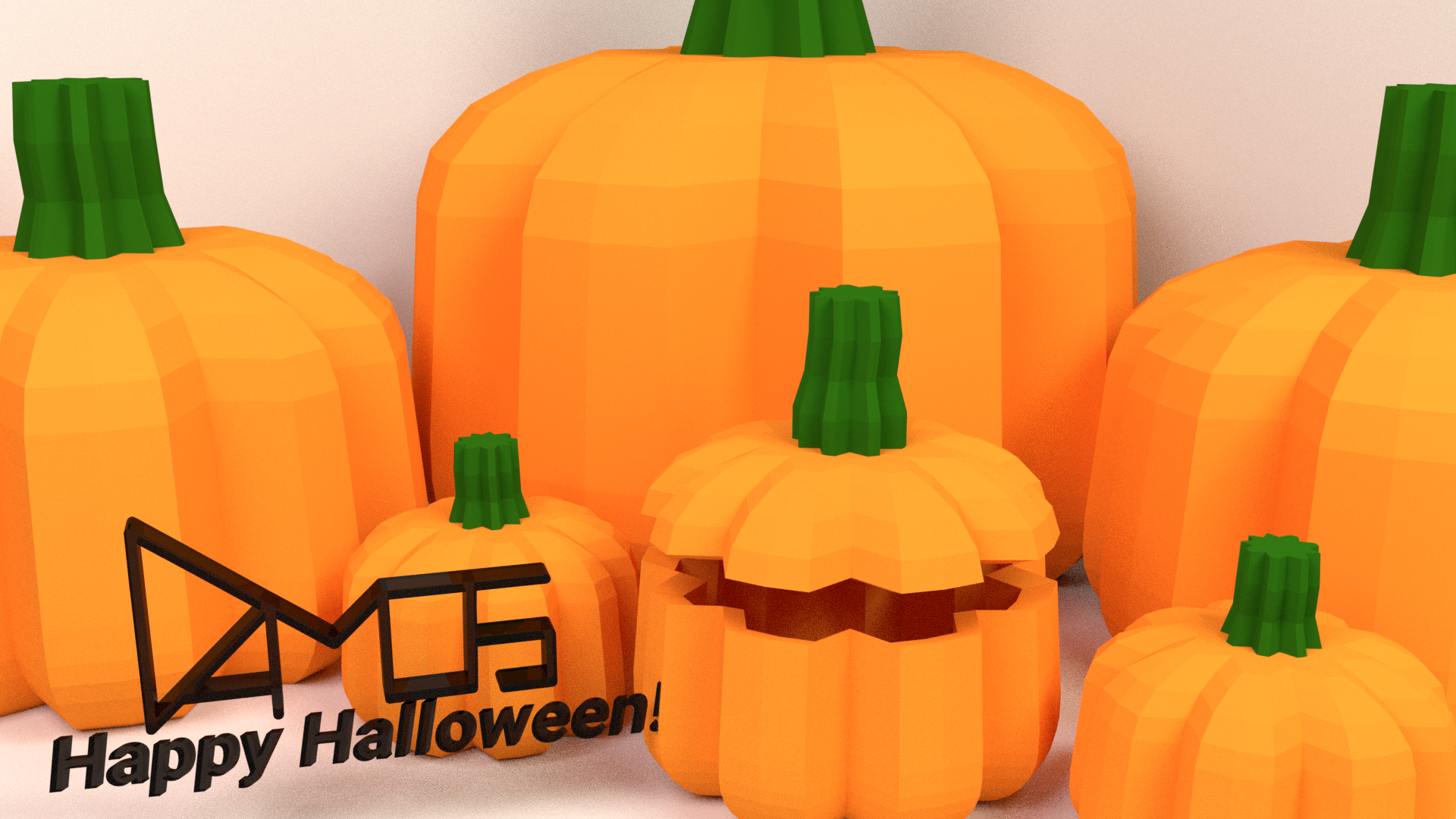 Low Poly Pumpkin Stash Box Cookie Jar