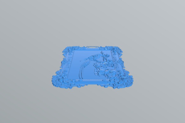 Picture framed Bird on a branch | 3d print model