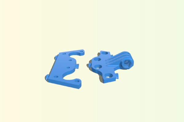GoPro Dampening Mount for Spyda 500 | 3d print model
