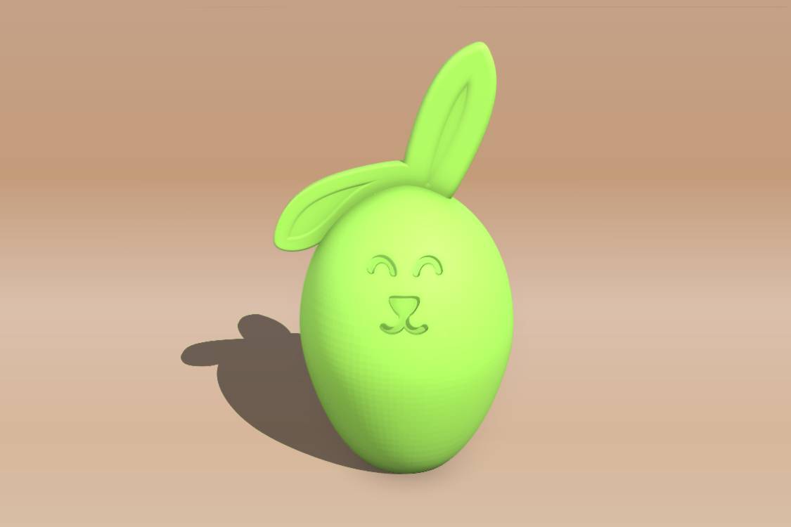 Easter Eyes Closed Bunny | 3d print model