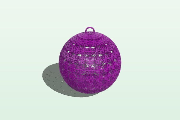 Ornament with Snowflake Design | 3d print model