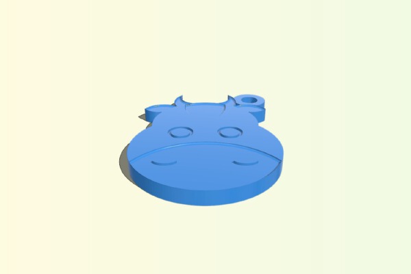 Cow Keychain | 3d print model