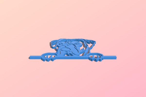 German Boxer Dog wall decoration | 3d print model