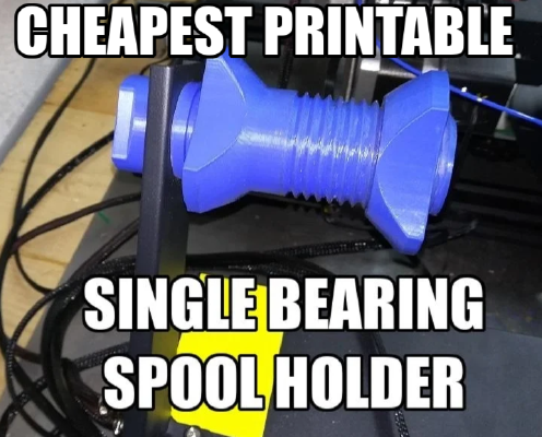 SINGLE BEARING SPOOL HOLDER w_ TIMELAPSE COVERS | 3d print model