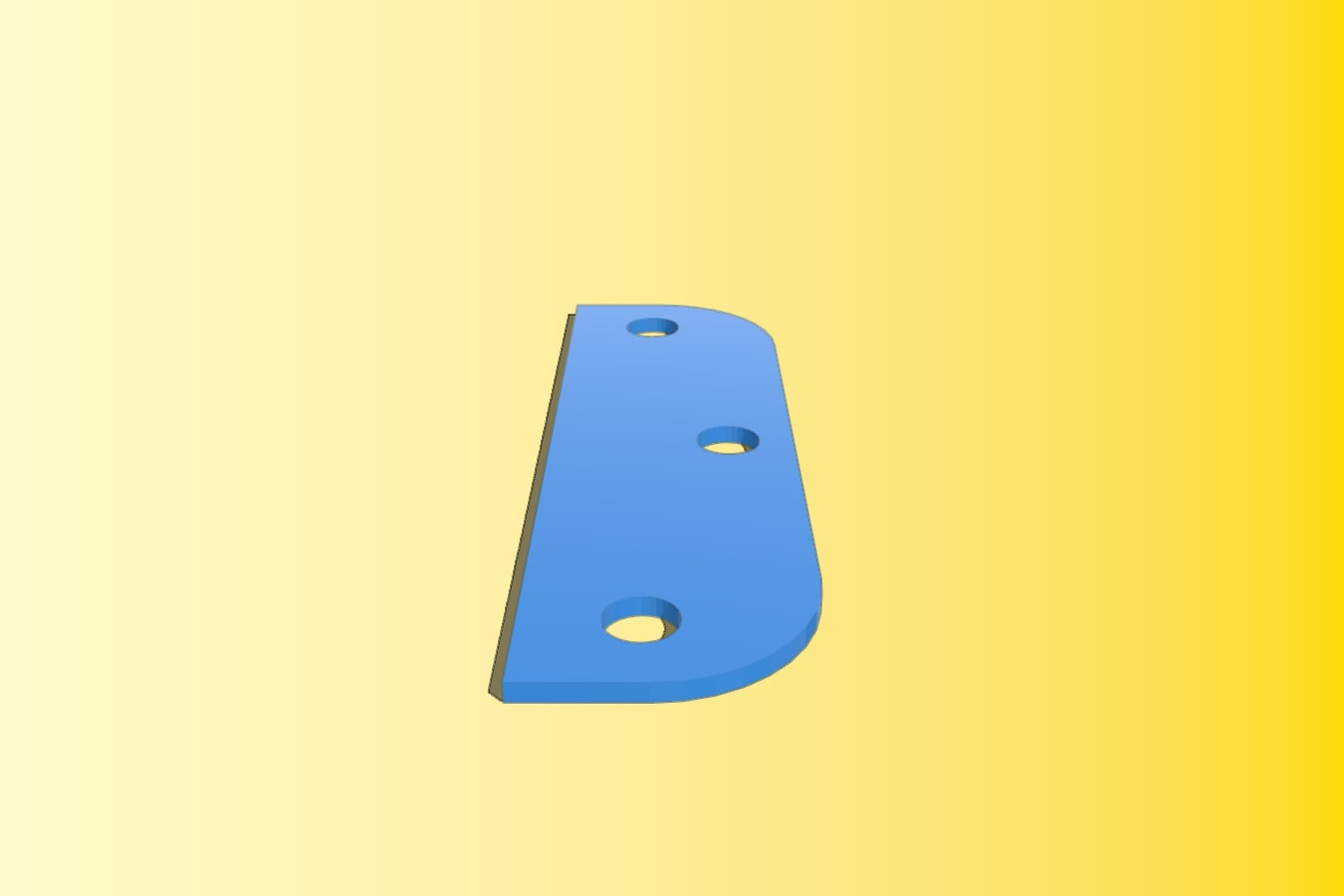 Rounded corner door hinge spacer.