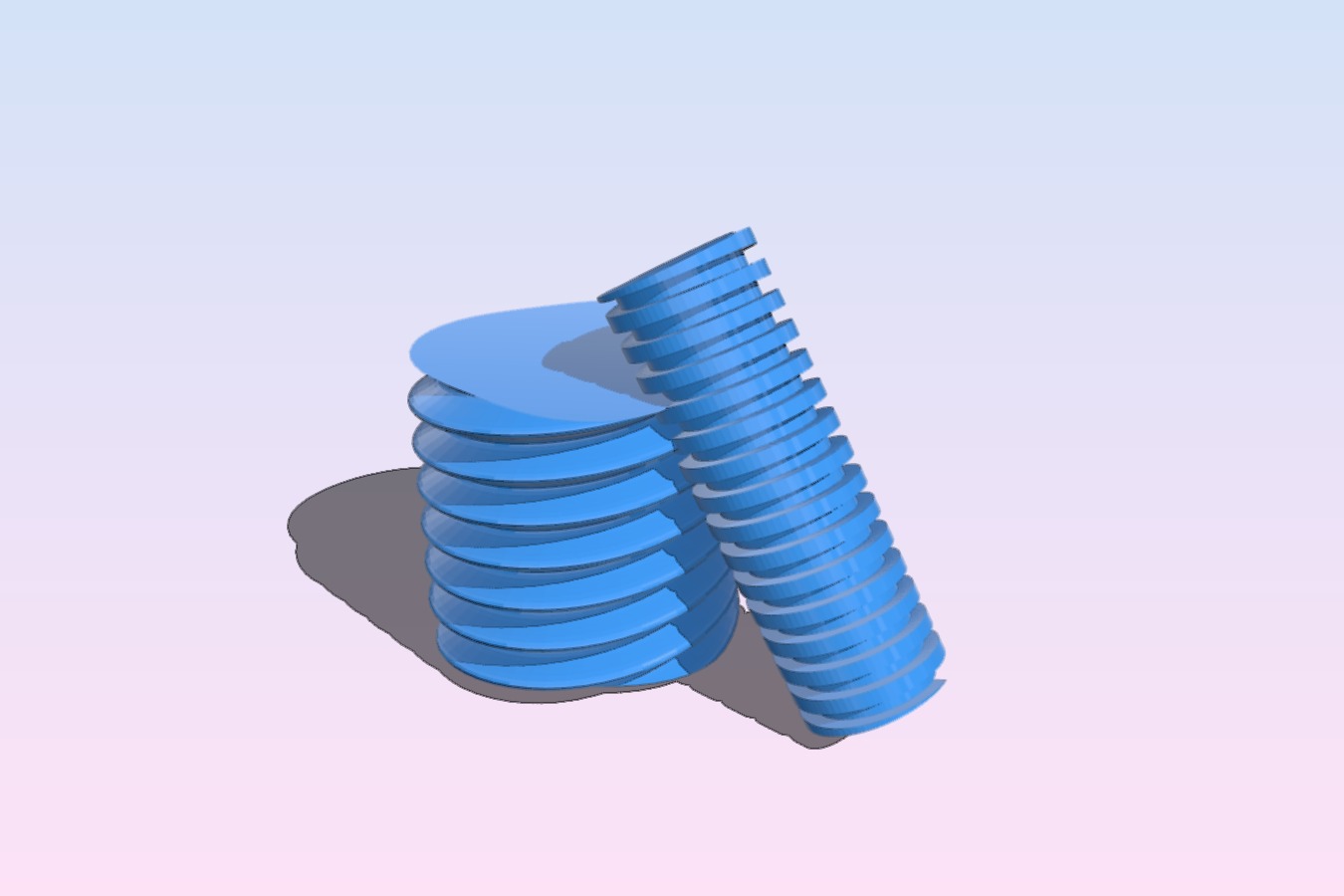 OpenSCAD revolve: powerful and fast module for screws and more