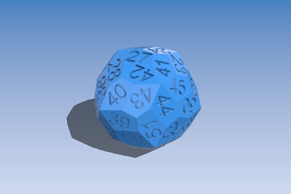 D-60 (dice with 60 faces) | 3d print model