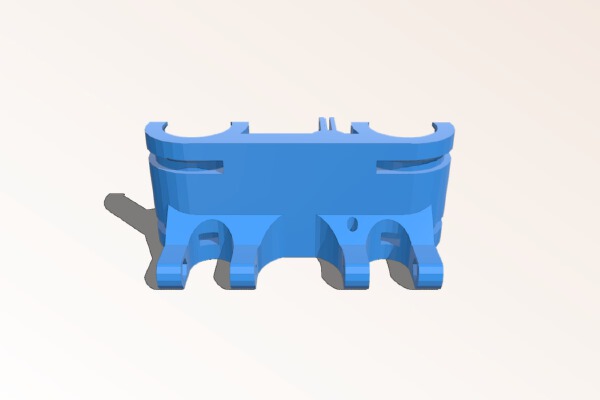 Enlarged Rostock Carriage V1.1 for 12mm smooth rod & KB-12-WW bearings | 3d print model