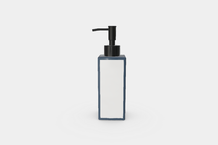 Blue Shampoo Bottle Mockup