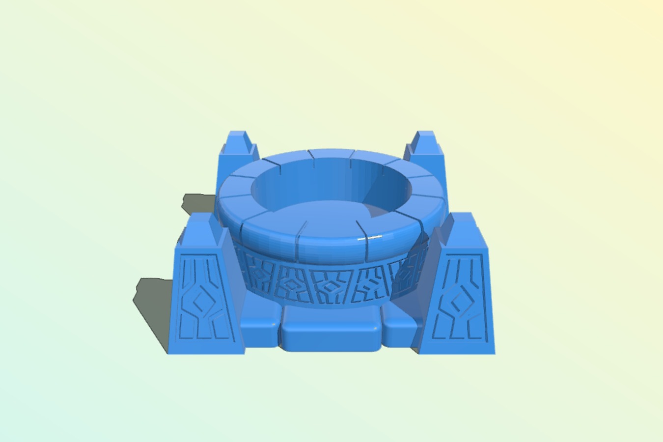 Scrying Pool with room for LEDs and Coin Cell Battery