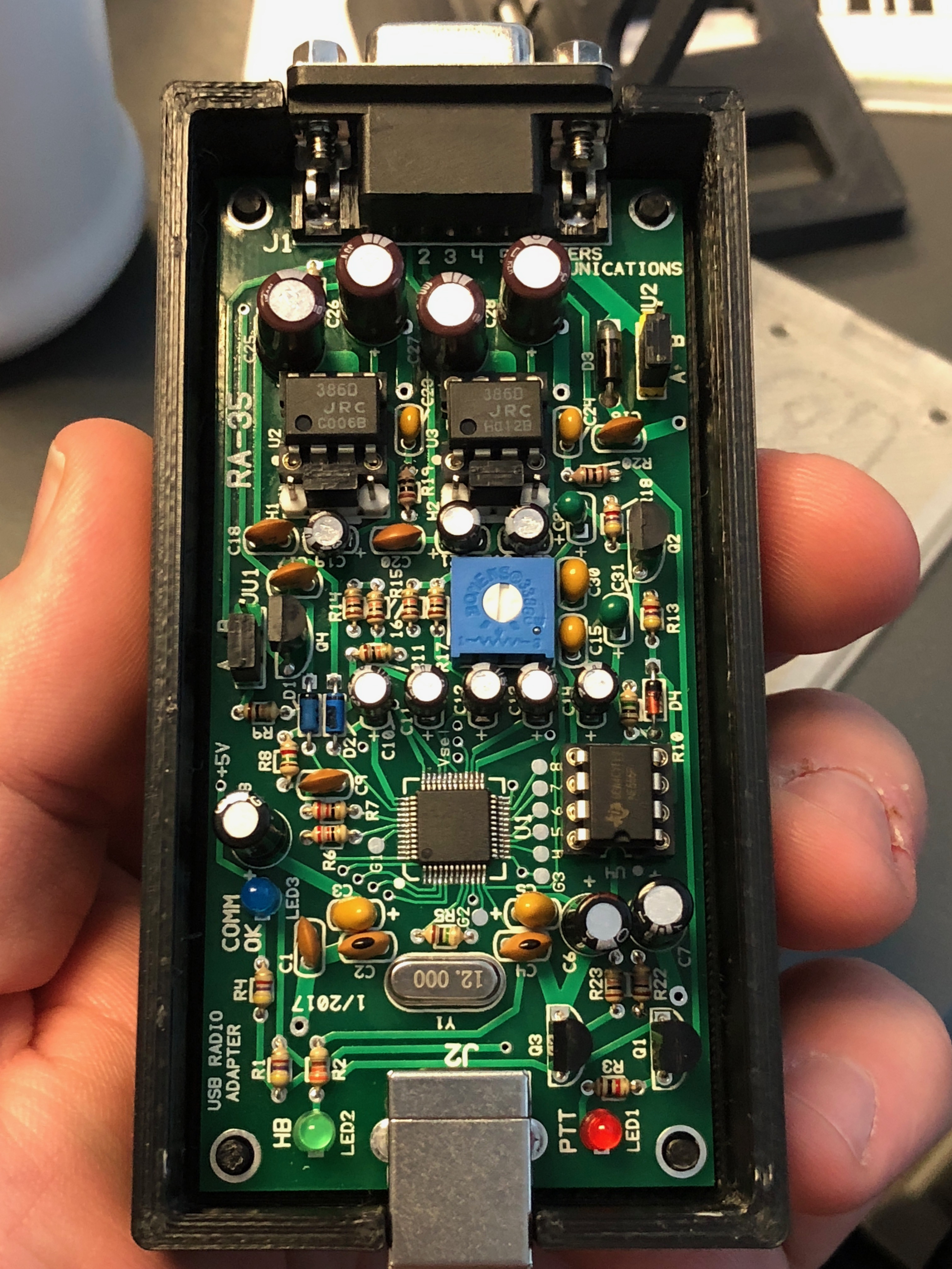 Case for W3KKC's RA-35 Radio Adapter Interface Board