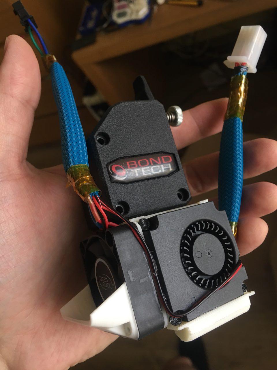 Compact and perfomance dual cooling fan for E3D extruder & BMG Mount