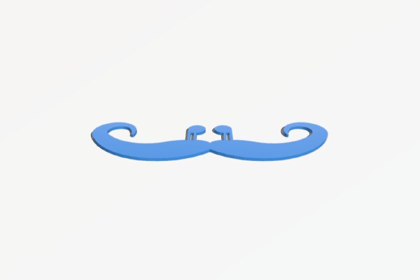 Various Moustaches with septum clips | 3d print model