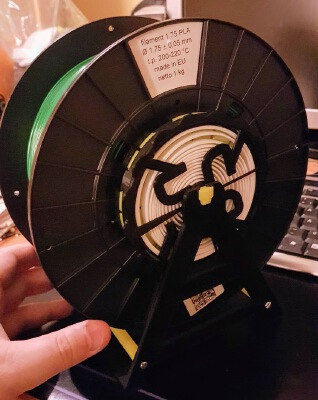 90mm RepRewind - Auto-Rewind Spool Holder Remix for Prusament and PM sized rolls | 3d print model