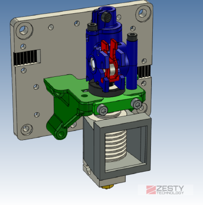 Adapter for Single Nimble and V6 on a D-Bot | 3d print model