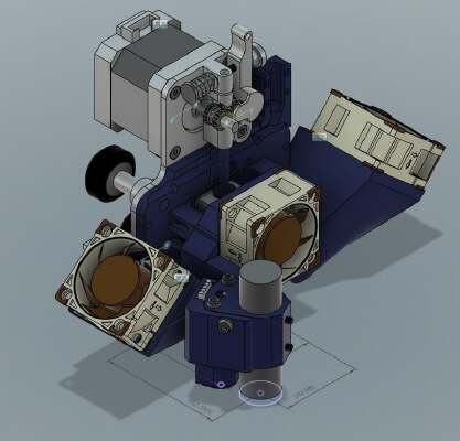 CR10_Ender 3 Fanduct V4 for MicroSwiss DirectDrive (Dual 40mm Part Cooling) | 3d print model