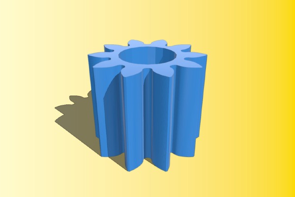 10 teeth gear _ Engranaje de 10 dientes | 3d print model