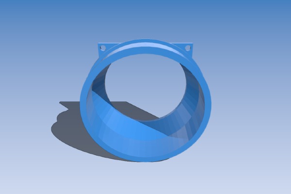 Fan Shroud for Heated Chamber Connect an 80mm Fan to 100mm Ducting | 3d print model