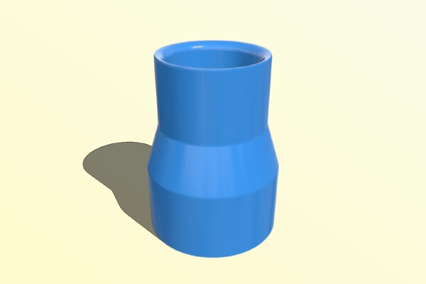 2.5 to 1.875 straight vacuum adapter (Dewalt table saw) | 3d print model