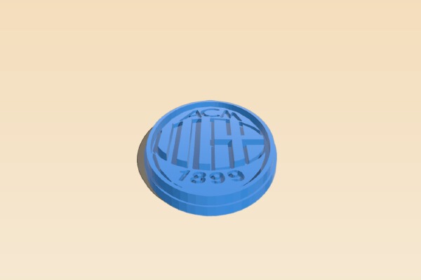 AC Milan logo keychain | 3d print model