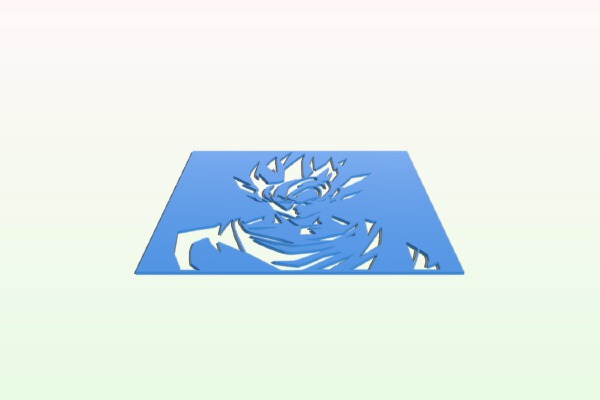 Goku stencil | 3d print model