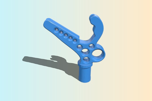 Rock Climbing Stick Clip with painter pole threads | 3d print model