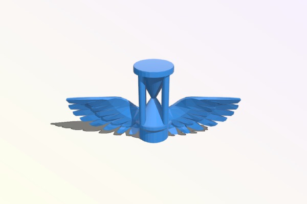 Plague Doctor Winged Hourglass for 5_8" Dowel | 3d print model