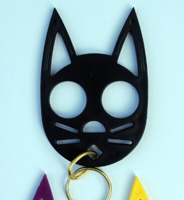 Black Cat Self Defense Keychain | 3d print model