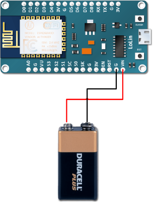  SIMPLE esp8266 wifi deauther case with 9volt battery and switch node mcu v3 | 3d print model