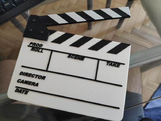 Clapper board - 2 color printable | 3d print model