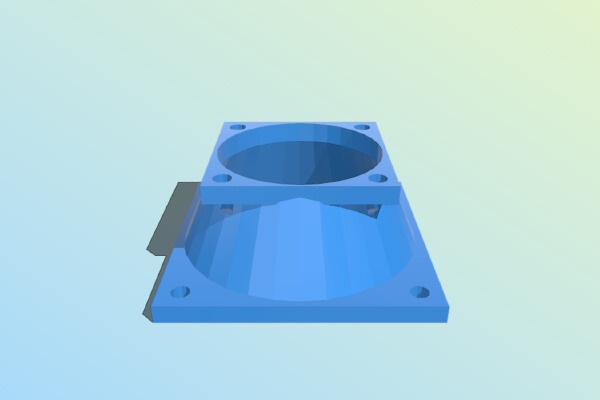 40-60mm fan adapter straight and 45 degree twist | 3d print model