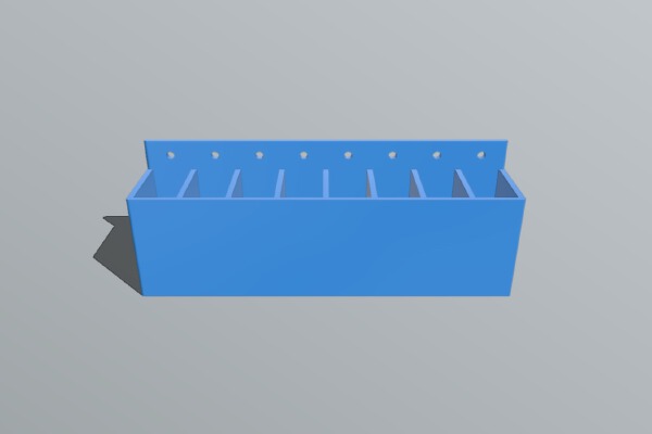 My Customized Parametric Hanging Storage Box 8 bins | 3d print model