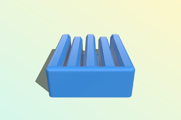 Blade-Enclosing Knife Rack | 3d print model