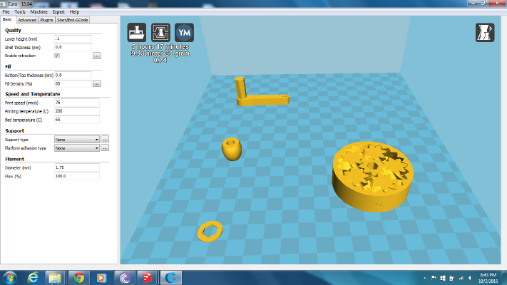 Gear Bearing with Crank | 3d print model