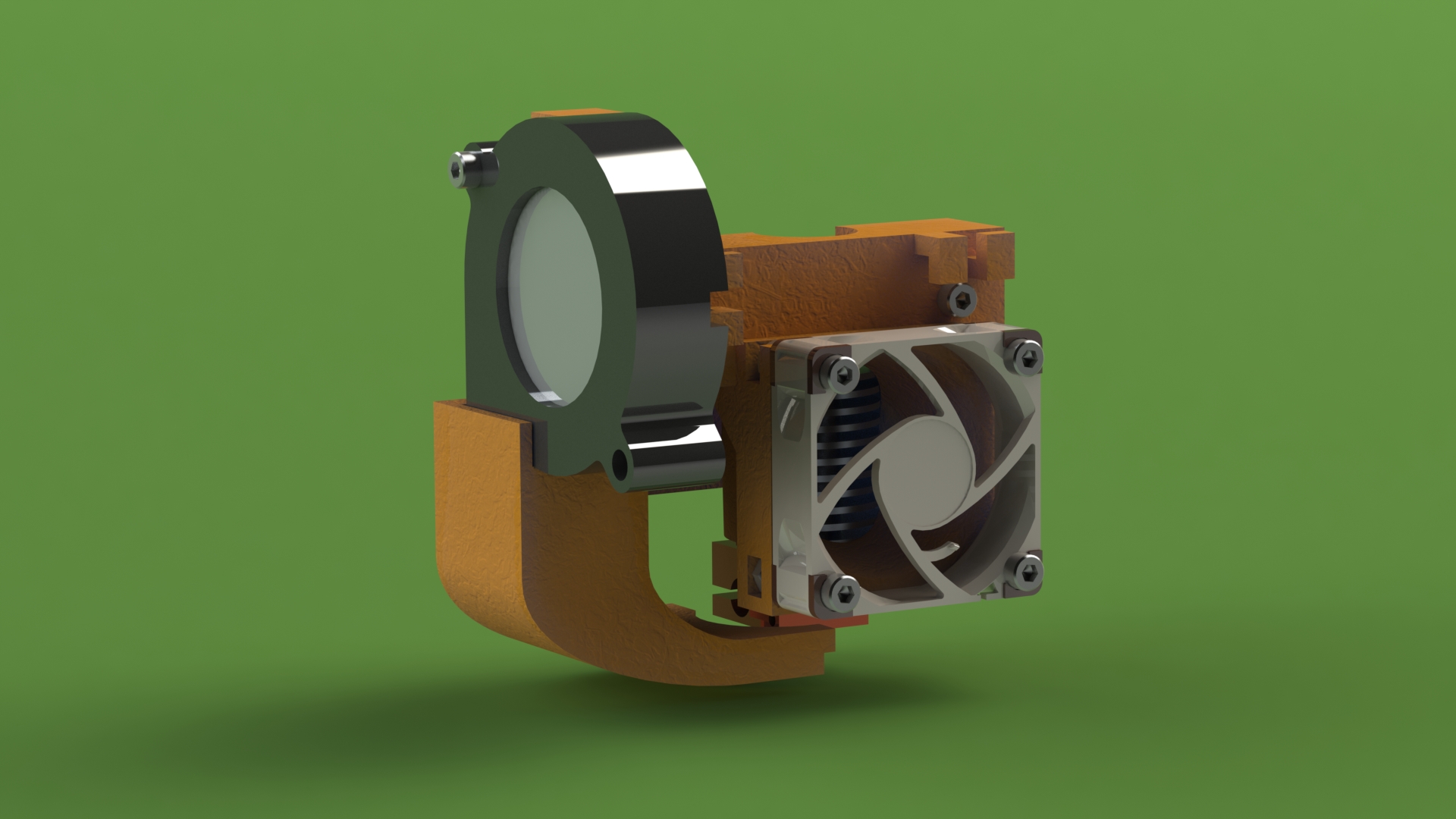 Creality CR-10 e3v6 hotend adapter mount w_ blower fan